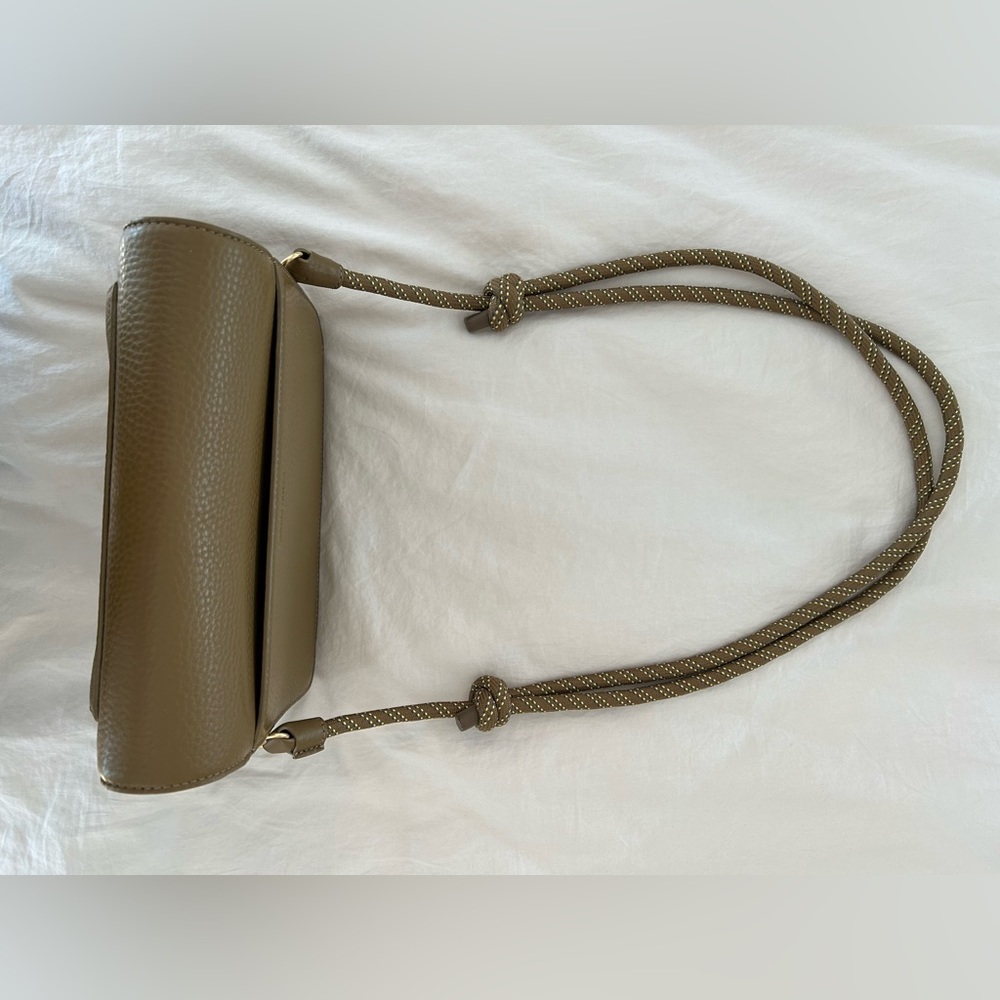 Dagne Dover Pebbled Leather Purse in Olive Green - discontinued style - Picture 3 of 13